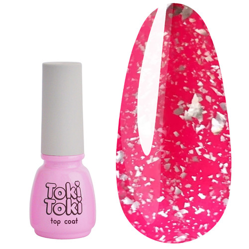 Top hybrydowy Toki-Toki Silver Mica Top No wipe 5 ml - Фото №1