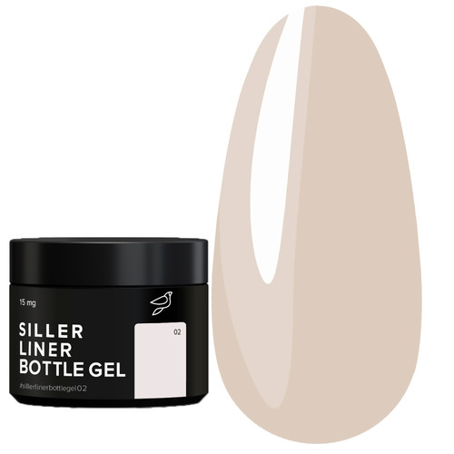 Żel SILLER BOTTLE Liner nr 02 jasnobeżowy 15 ml (NF-00018410) (słoiczek) - Фото №1