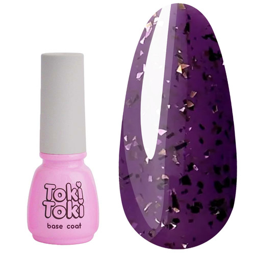 База Toki-Toki Glaze Base GL05 фиолетовый с золотой поталью 5 мл - Фото №1