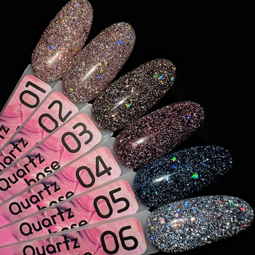 База светоотражающая Toki-Toki Quartz Base QR02 холодный персиковый с фольгой 5 мл - Фото №4