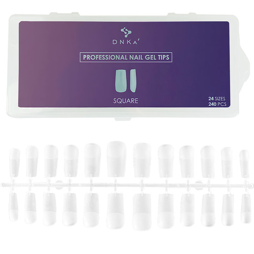 Tipsy żelowe DNKa Nail Gel Tips Square 240 szt. (NGTSDNKA) - Фото №2