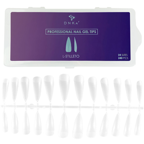 Tipsy żelowe DNKa Nail Gel Tips L-Stilleto 240 szt. (NGTLDNKA) - Фото №2