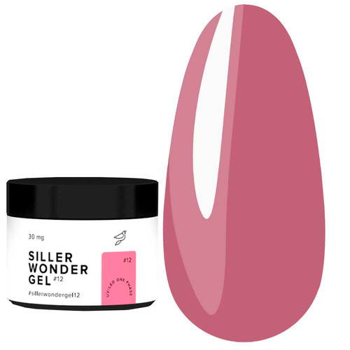 Żel do przedłużania Siller UV/LED One Phase Wonder Gel №12 różowy 30 ml (u0000012842) - Фото №1