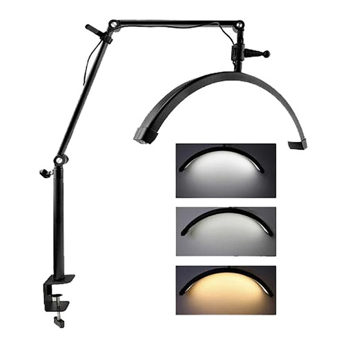Лампа-полумесяц MASTER с струбциной бестеневая LED 400*200*40 мм 20W черная - Фото №1