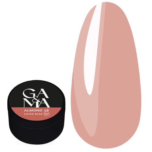 База для ногтей GA&MA Cover Base №018 Almond 30 мл (формула одного слоя) (7700097) - Фото №1