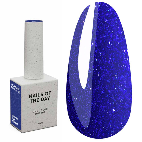 Lakier hybrydowy NAILSOFTHEDAY Let's Special Crystal głęboki błękit z połyskiem 10 ml - Фото №1