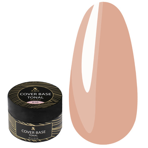 Baza hybrydowa F.O.X Tonal Cover Base 010 beżowo-różowy 30 ml (słoik) - Фото №1
