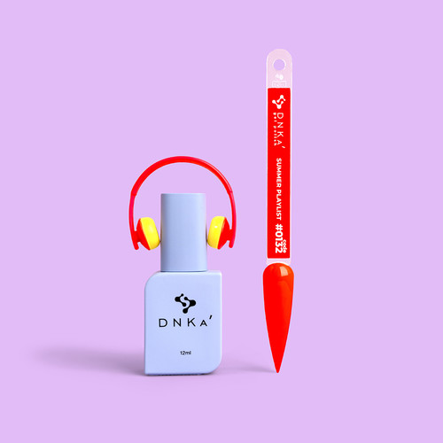 Lakier hybrydowy DNKa Summer Playlist 0132 ognista czerwień 12 ml (GPDC0132) - Фото №2