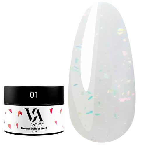 Żel budujący VALERI BUILDER GEL DREAM №01 30 ml - Фото №1