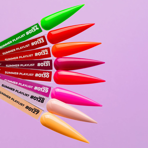 Lakier hybrydowy DNKa Summer Playlist 0132 ognista czerwień 12 ml (GPDC0132) - Фото №3