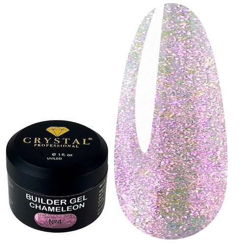 Гель для наращивания Crystal Builder Gel Chameleon №4 розово-фиолетовый хамелеон 15 мл