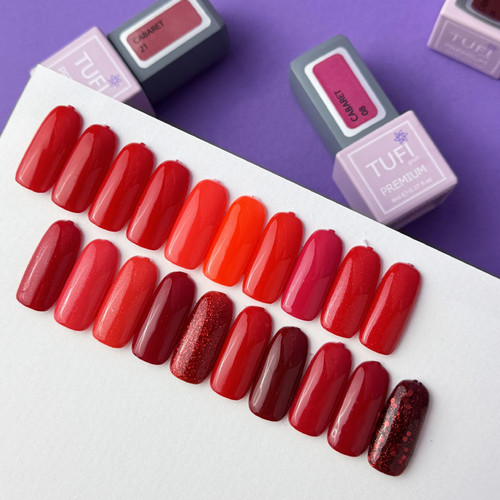 Lakier hybrydowy TUFI profi  PREMIUM Cabaret 07 Czysta czerwień 8ml (0102562) - Фото №4