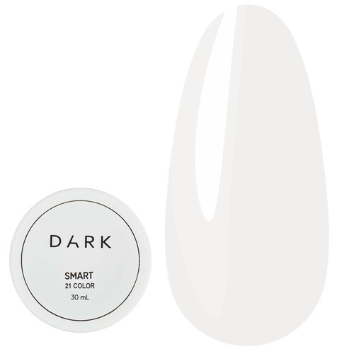 Гель для наращивания DARK Smart Builder Gel 21 белый 30 мл - Фото №1