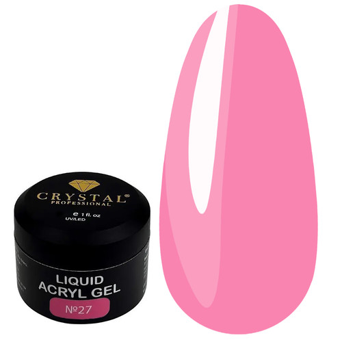 Żel akrylowy do paznokci Crystal Liquid Acryl Gel №27 klasyczny róż 15 ml - Фото №1