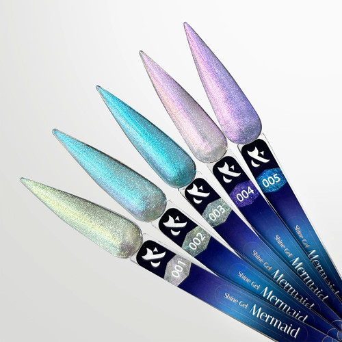 Гель F.O.X Shine Gel Mermaid 002 бирюзовый перламутровый 15 мл - Фото №3