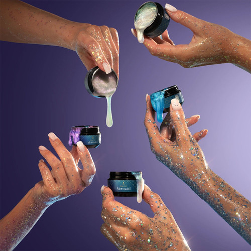 Гель F.O.X Shine Gel Mermaid 002 бирюзовый перламутровый 15 мл - Фото №4