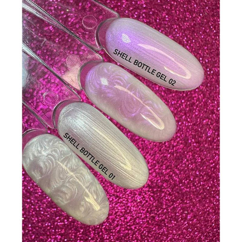 Żel przedłużający NAILSOFTHENIGHT Shell Bottle gel 01 perłowo biały 10 ml - Фото №6
