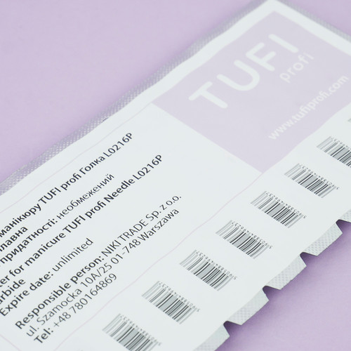 Manicure cutter TUFI profi Needle L0216P carbide - Фото №4