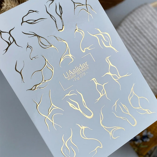 Naklejki na paznokcie UAslider linia złota № Fg 278 - Фото №3