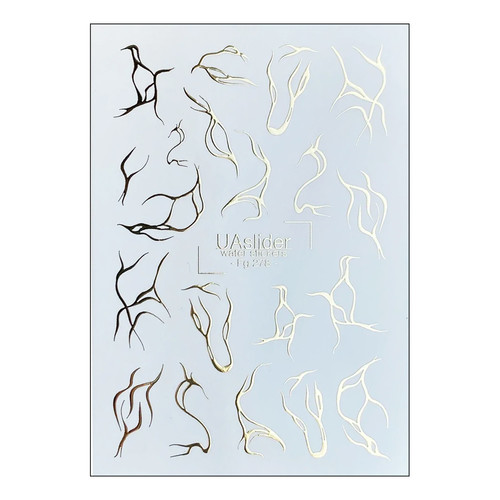 Naklejki na paznokcie UAslider linia złota № Fg 278 - Фото №1