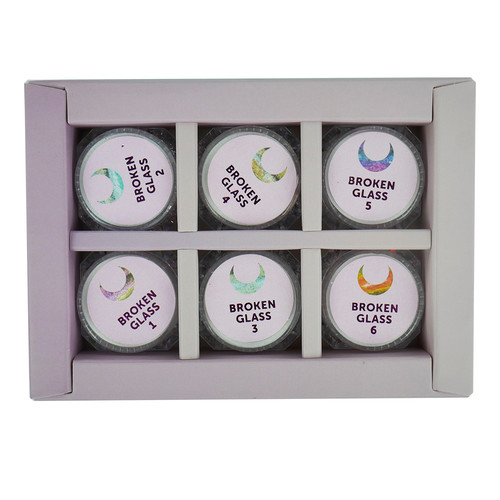 Zestaw suchego brokatu do paznokci LUNA Broken Glass 6 szt (804-3641) - Фото №2