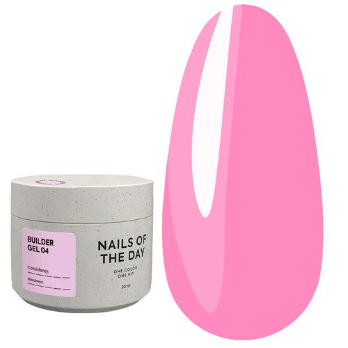 Żel budujący NAILSOFTHEDAY Builder Gel 04 różowy 30 ml - Фото №1