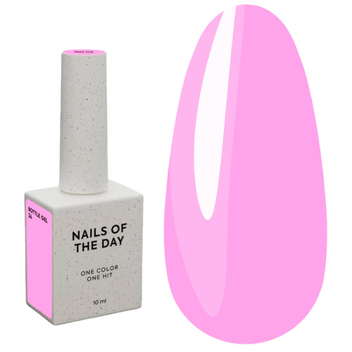 Żel przedłużający NAILSOFTHEDAY Bottle gel 34 delikatny róż 10 ml - Фото №1