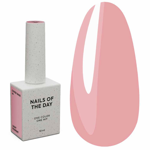 Baza hybrydowa NAILSOFTHEDAY Cover NEW Formula №46 półprzezroczysty przydymiona różowa 10 ml - Фото №1