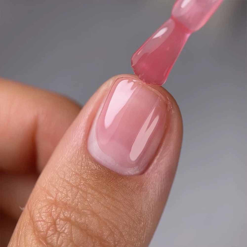 Baza hybrydowa NAILSOFTHEDAY Cover NEW Formula №46 półprzezroczysty przydymiona różowa 10 ml - Фото №3