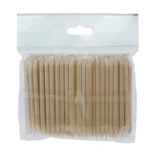 Pomarańczowy patyczek STALEKS EXPERT drewniany 75 mm (100 szt)