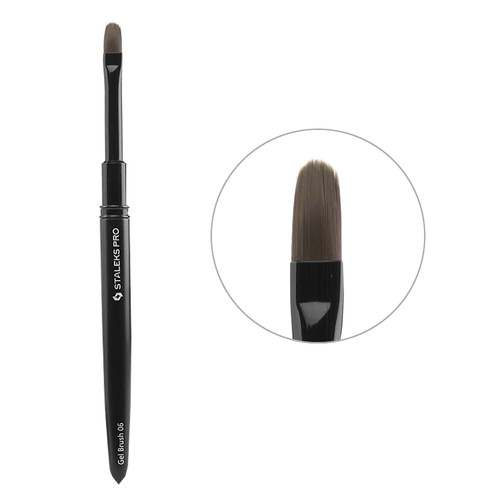 Pędzelek do żelu Staleks EXPERT szerokość 6 mm / długość 11 mm (NBE-06) - Фото №1