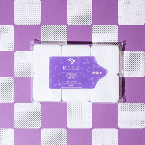 Waciki bezpyłowe DNKa PERFORATED LINT FREE WIPES 200 szt - Фото №2