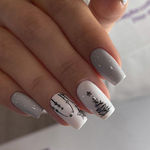 świąteczny manicure na Nowy Rok
