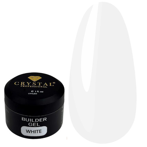 Гель для наращивания Crystal Builder Gel White 30 мл - Фото №1