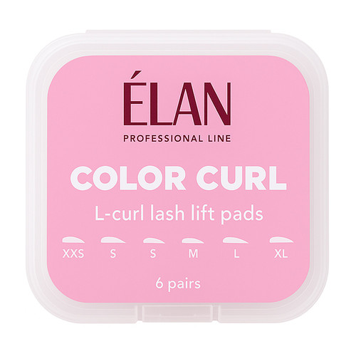 Силиконовые валики Elan для ламинирования ресниц Color Curl L-изгиб