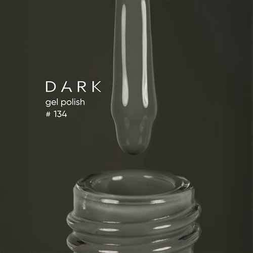 Гель-лак DARK New collection 134 темно-серый 10 мл - Фото №2