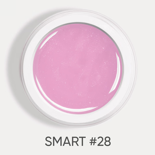 Gel for extensions Dark Smart Builder gel 28 soft pink with glitter 15 ml - Фото №3