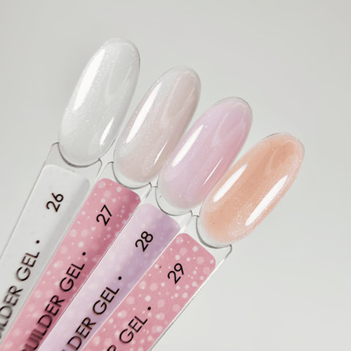 Gel for extensions Dark Smart Builder gel 29 dark beige with glitter 15 ml - Фото №4