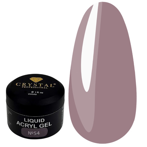 Żel akrylowy do paznokci Crystal Liquid Acryl Gel №54 szaro-fioletowy 15 ml - Фото №1