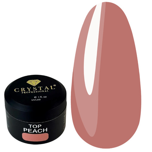 Топ для ногтей Crystal Top Peach 15 мл - Фото №1