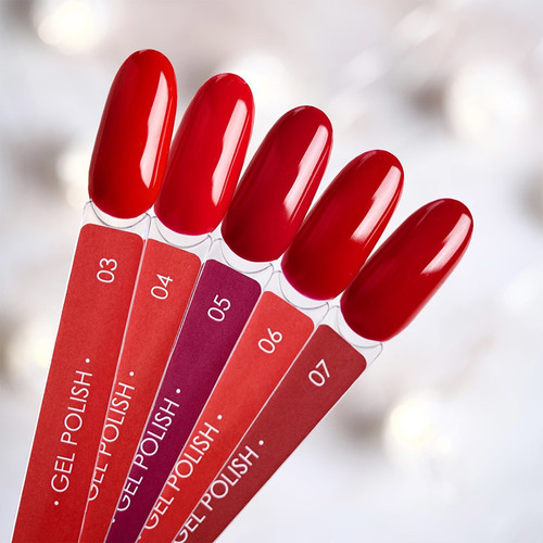 Lakier hybrydowy DARK New collection 005 malinowy czerwony 10 ml - Фото №4