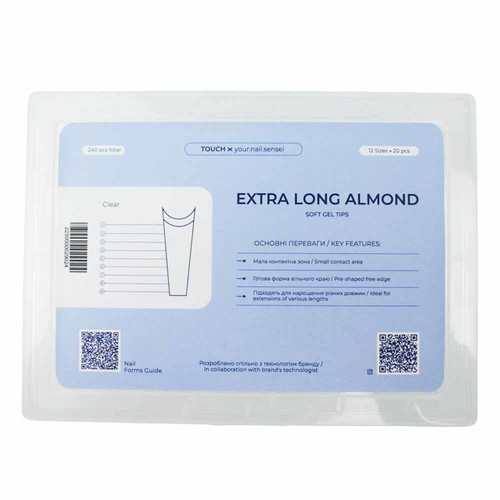 Верхние формы TOUCH Extra Long Almond 240 шт - Фото №4