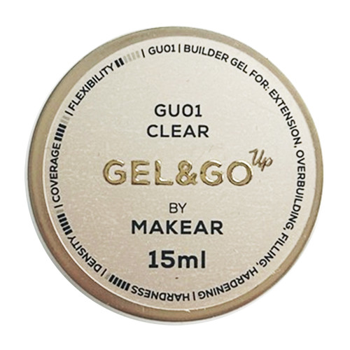 Гель для наращивания MAKEAR Gel&Go Up GU01 Clear 15 мл - Фото №1