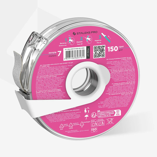 Абразивная лента STALEKS PRO EXPERT белая самоклеящаяся в пластиковой коробке - Фото №2