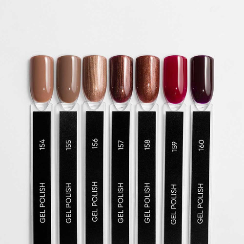 Lakier hybrydowy DARK 158 brązowy ze złotym połyskiem 10 ml - Фото №4