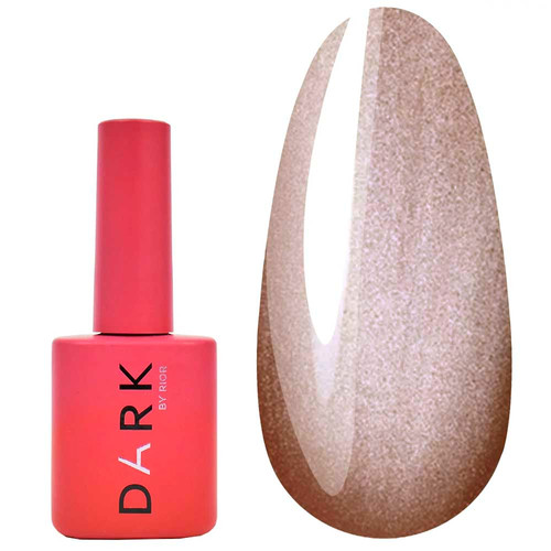 Lakier hybrydowy DARK 158 brązowy ze złotym połyskiem 10 ml - Фото №1