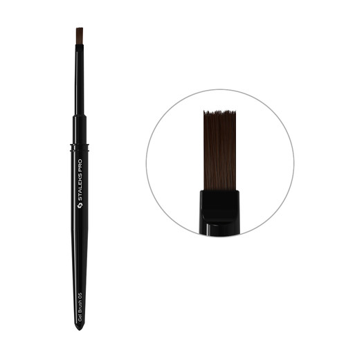 Кисть для геля прямая Staleks EXPERT ширина 5 мм / длина 8,5 мм (NBE-05) - Фото №1