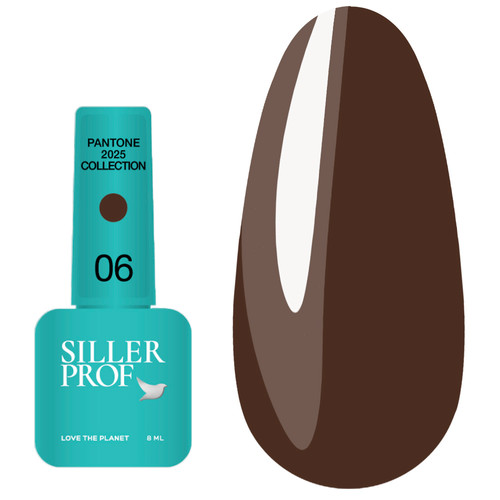 Гель-лак SILLER Pantone 06 темно-коричневый 8 мл (НФ-00022213) - Фото №1