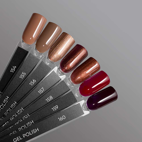 Lakier hybrydowy DARK 158 brązowy ze złotym połyskiem 6 ml - Фото №3