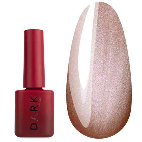 Lakier hybrydowy DARK 158 brązowy ze złotym połyskiem 6 ml - Фото №1